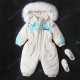 18M-5Y Fur Collar Hooded Plus Fleece Toddler Ski Jumpsuit  Toddler Boutique Clothing   