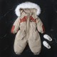 18M-5Y Fur Collar Hooded Plus Fleece Toddler Ski Jumpsuit  Toddler Boutique Clothing   