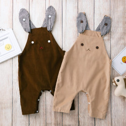 3M-4Y Toddler Girl & Boy Cute Bear Sleeveless Striped Suspender Jumpsuit  Toddler Clothing   