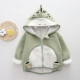 9M-4Y Short Style Zipper Fleece Animal Print Plush Warm Coat  Kids Boutique Clothing   