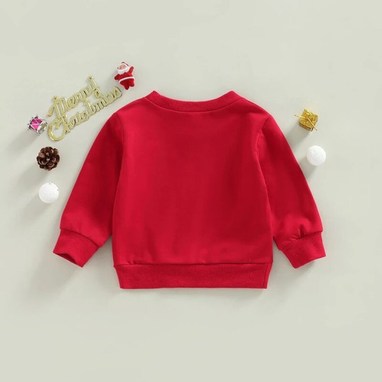 3M-3Y Round Neck Letter Print Long Sleeve White Tops Baby  Clothing   