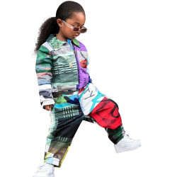 18M-5Y Toddler Boys Long Sleeve Contrast Athleisure Jumpsuit  Boys Clothing   