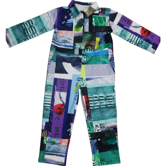 18M-5Y Toddler Boys Long Sleeve Contrast Athleisure Jumpsuit  Boys Clothing   