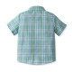 18M-7Y Toddler Boys Green Plaid Short Sleeve Shirts  Boys Clothes   