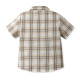 18M-7Y Toddler Boys Plaid Short Sleeve Lapel Shirts  Boys Clothes   