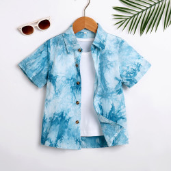 18M-7Y Toddler Boys Casual Top Lapel Beach Shirts  Boys Clothing   