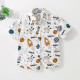 18M-7Y Toddler Boys Casual Vacation Printed Top Short-Sleeved Shirts  Boys Clothing   