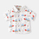 18M-6Y Toddler Boys Dinosaur Car Print Short Sleeve Lapel Shirts  Boys Clothing   