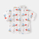 18M-6Y Toddler Boys Dinosaur Car Print Short Sleeve Lapel Shirts  Boys Clothing   