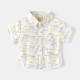 18M-6Y Toddler Boys Dinosaur Car Print Short Sleeve Lapel Shirts  Boys Clothing   