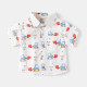 18M-6Y Toddler Boys Dinosaur Car Print Short Sleeve Lapel Shirts  Boys Clothing   