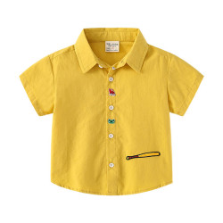 18M-6Y Toddler Boys Baseball Bat Embroidery Button Shirts  Boys Clothing   