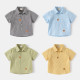 18M-6Y Toddler Boys Bear Plaid Lapel Shirts  Boys Clothing   