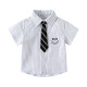 18M-6Y Toddler Boys Striped Embroidered Tie Shirts  Boys Clothing   
