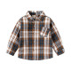 18M-6Y Toddler Boys Plaid Shirts Lapel Long Sleeve  Boys Clothing   