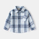 18M-6Y Toddler Boys Plaid Shirts Lapel Long Sleeve  Boys Clothing   