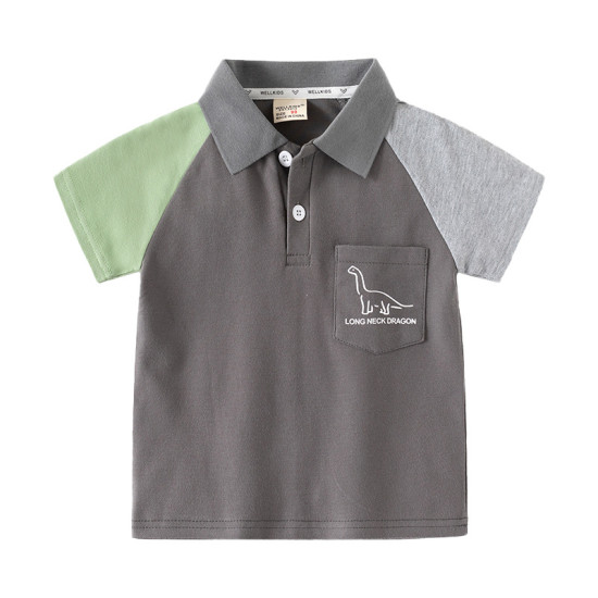 18M-6Y Toddler Boys Dinosaur Print Polo Shirts  Boys Clothing   