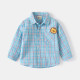 18M-6Y Toddler Boys Lion Plaid Lapel Shirts  Boys Clothing   