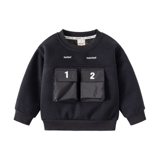 18M-6Y Toddler Boys Pockets Autumn Sweatshirts  Boys Clothing   