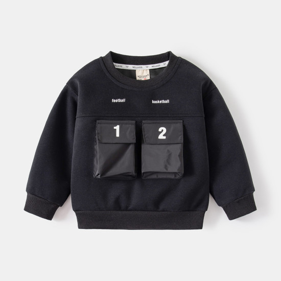 18M-6Y Toddler Boys Pockets Autumn Sweatshirts  Boys Clothing   