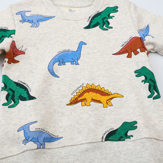 18M-7Y Toddler Boys Dino Print Fluorescence Long Sleeve Sweatshirts  Boys Clothes   