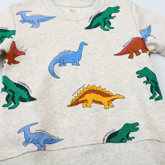 18M-7Y Toddler Boys Dino Print Fluorescence Long Sleeve Sweatshirts  Boys Clothes   