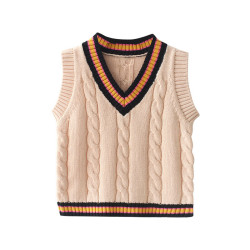 12M-6Y Toddler Boys V-Neck Knitted Vest  Boy Boutique Clothes   