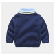 18M-6Y Toddler Boys Fake Two Piece Shirt Collar Pullover Sweater  Boys Clothing   