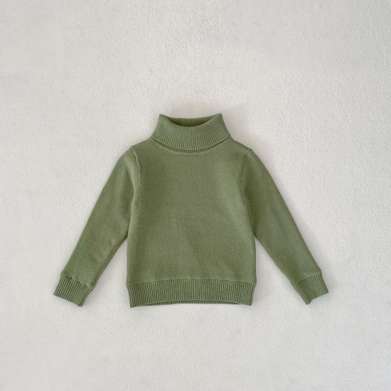 2-10Y Kids Sweaters High Collar Knitted Pullover Bottoming Tops 12 Colors  Toddler Boutique Clothing   