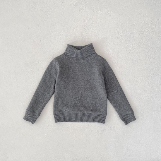 2-10Y Kids Sweaters High Collar Knitted Pullover Bottoming Tops 12 Colors  Toddler Boutique Clothing   