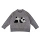 18M-8Y Kids Boys Cartoon Panda Knitted Crew Neck Sweater  Boys Clothing   