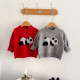 18M-8Y Kids Boys Cartoon Panda Knitted Crew Neck Sweater  Boys Clothing   