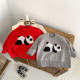 18M-8Y Kids Boys Cartoon Panda Knitted Crew Neck Sweater  Boys Clothing   