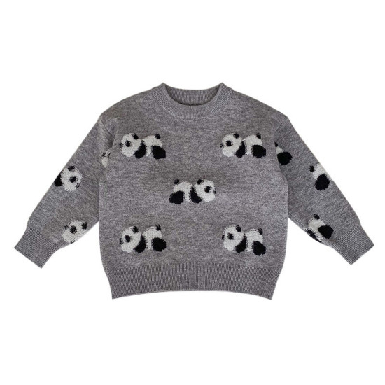 18M-8Y Kids Boys Panda Knitted Crew Neck Sweater  Boys Clothing   