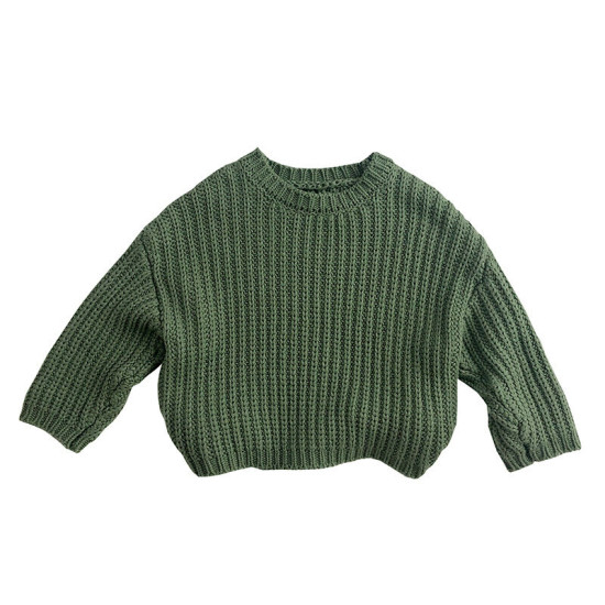 9M-6Y Toddler Plain Handmade Thick Needle Sweater  Toddler Boutique Clothing   