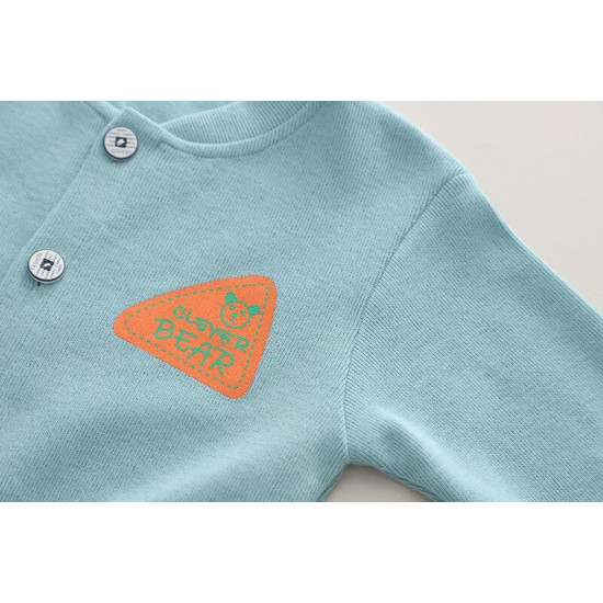 9M-5Y Toddler Boys Solid Color Cartoon Long-Sleeved Cardigan Jackets  Boys Clothing   