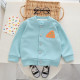 9M-5Y Toddler Boys Solid Color Cartoon Long-Sleeved Cardigan Jackets  Boys Clothing   
