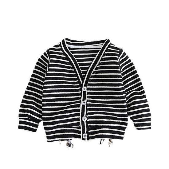 9M-5Y Toddler Boys V-Neck Striped Cardigan  Boys Boutique Clothing   