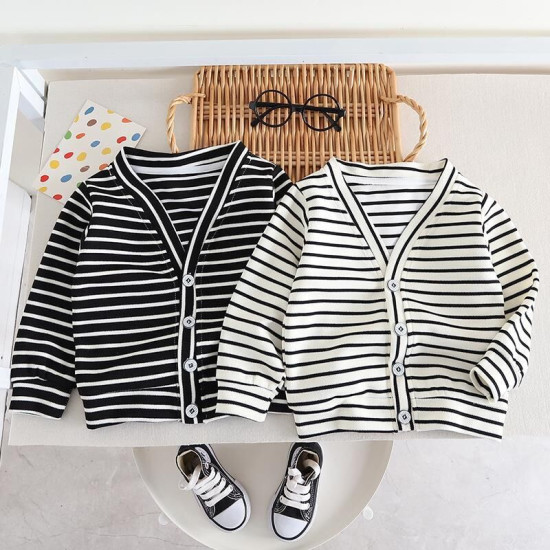 9M-5Y Toddler Boys V-Neck Striped Cardigan  Boys Boutique Clothing   
