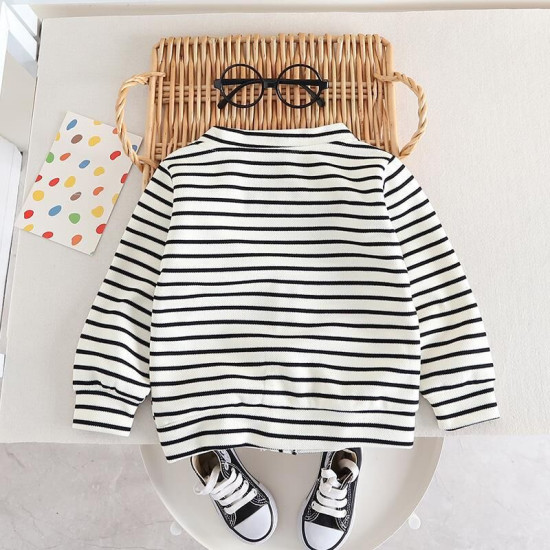 9M-5Y Toddler Boys V-Neck Striped Cardigan  Boys Boutique Clothing   