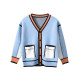 18M-7Y Colorblock Knitwear Button Long Sleeve Sweater Cardigan  Kids Boutique Clothing  