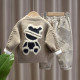 9M-4Y Bear Print Long Sleeve Knitwear Cardigan  Kids Boutique Clothing   