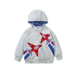 18M-7Y Toddler Boys Fleece Hooded Long Sleeve Sweatshirt  Boys Clothing   