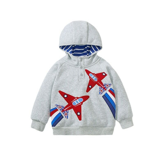 18M-7Y Toddler Boys Fleece Hooded Long Sleeve Sweatshirt  Boys Clothing   