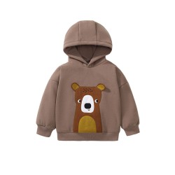 18M-7Y Toddler Boys Fleece Sweatshirt Bear Hooded Sweatshirts  Boys Clothes   