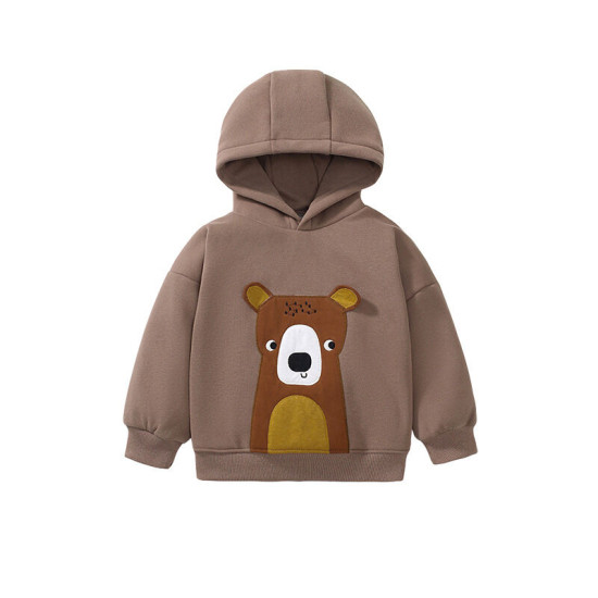 18M-7Y Toddler Boys Fleece Sweatshirt Bear Hooded Sweatshirts  Boys Clothes   