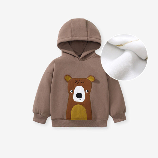 18M-7Y Toddler Boys Fleece Sweatshirt Bear Hooded Sweatshirts  Boys Clothes   