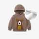 18M-7Y Toddler Boys Fleece Sweatshirt Bear Hooded Sweatshirts  Boys Clothes   