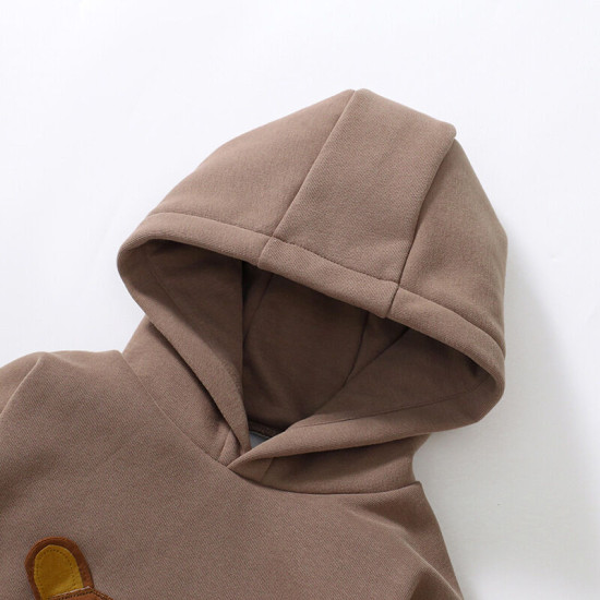 18M-7Y Toddler Boys Fleece Sweatshirt Bear Hooded Sweatshirts  Boys Clothes   