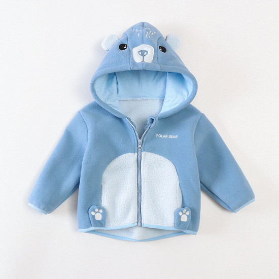 9M-5Y Toddler Boys Cartoon Hooded Zipper Sweatshirt Fleece Jackets  Boys Clothes   